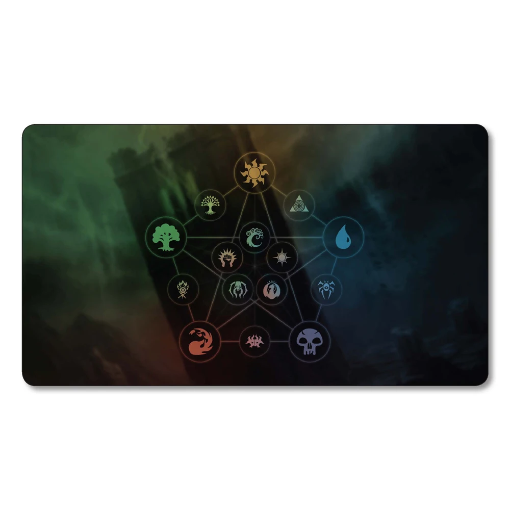 Светло-зеленый Обдумывает) Волшебные настольные игры MGT Playmat собирая карты игровой коврик 35x60 см с бесплатным плейматом сумка - Цвет: Светло-зеленый