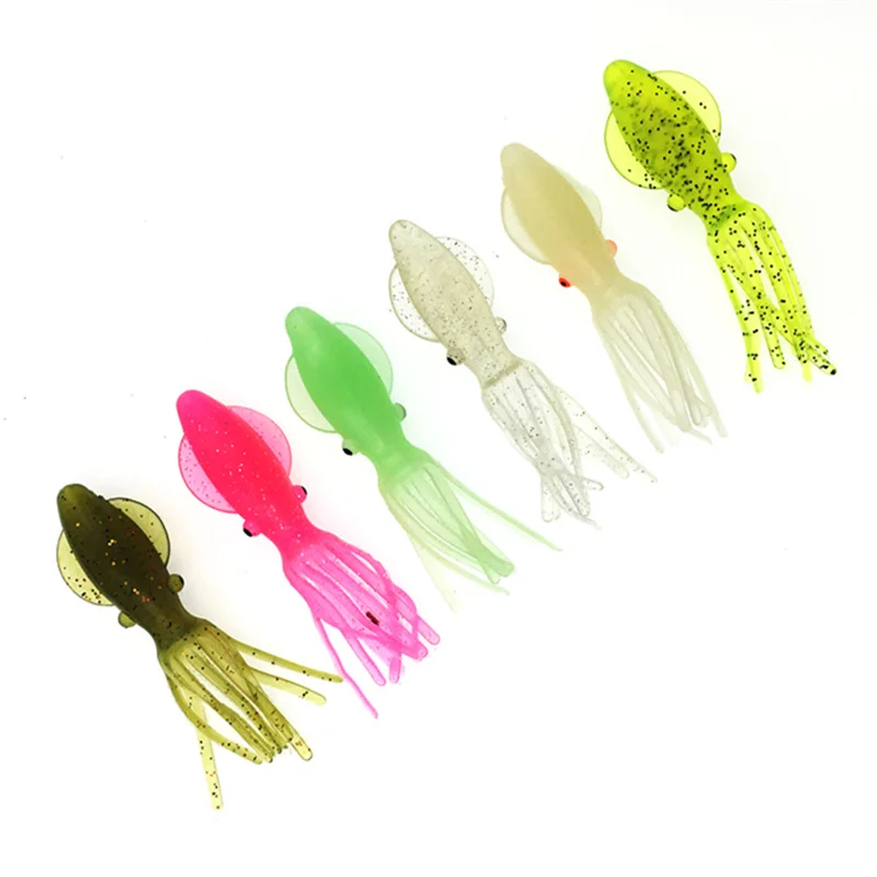 60 шт./лот мягкая резиновая приманка в виде осьминога кальмара 8 5 см 10