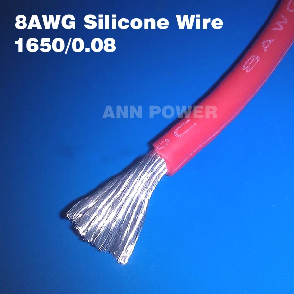 Free shipping 8AWG Silicone wire 8 AWG 8# silica gel wires Conductor 1650/0.08mm high temperature tinned copper cable | Обустройство