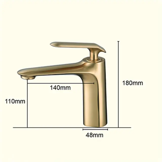 Basin Faucet Total Brass Bathroom Brushed Gold Luxury Modern Sink Mixer Tap Single Handle Fine quality Torneira | Обустройство дома