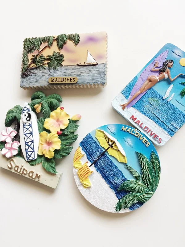 Наклейки 3D на холодильник кокосовое дерево украшение для дома|Магниты