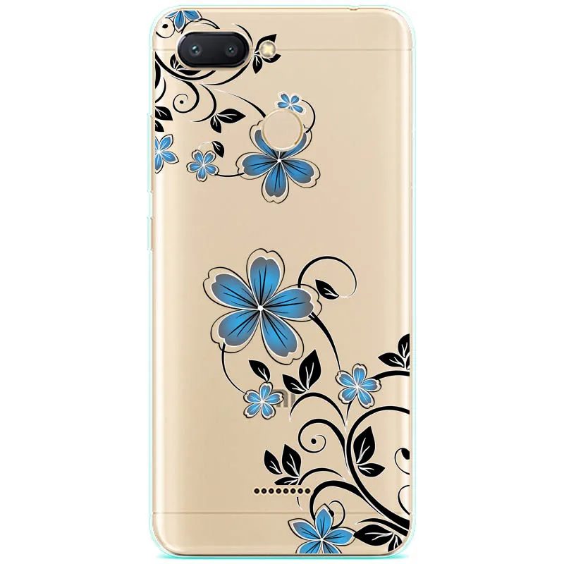 Case for Xiaomi redmi 6 Silicon Full flower Painting Soft TPU Back Cover xiaomi protect Phone bags |