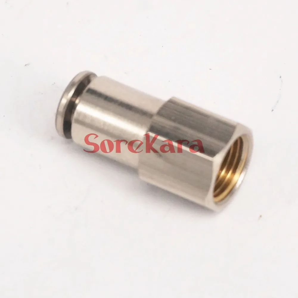 

3/8" BSP Female to Fit Tube O/D 12mm Pneumatic Nickel Brass Push In Connector Union Quick Release Air Fitting Plumbing