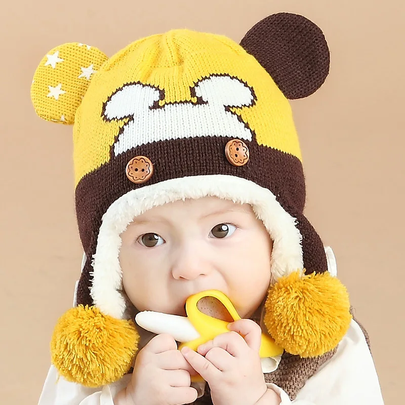 Детские шапки Новое поступление 2018 осенне-зимние Мультяшные головные уборы для