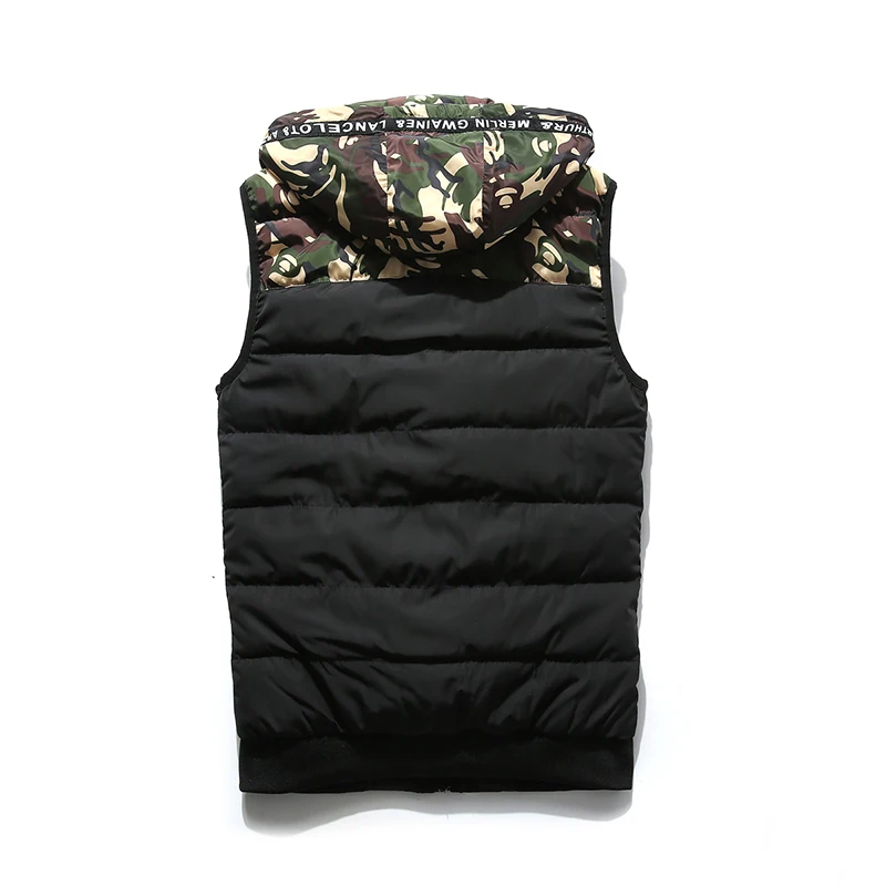 Новый Для мужчин S куртка без рукавов Весте Homme зимние модные повседневные пальто