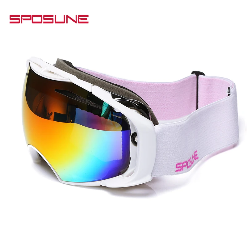 Sposune SNOW-4300 детские лыжные очки для лыжников детские очки Сноубординг очки для катания на коньках UV400 противотуманные очки Лыжная маска