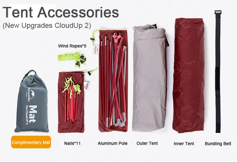 Naturehike Upgrade CloudUp3 палатка 20D силиконовый Двухслойный 3 человек Сверхлегкий портативный алюминиевый полюс кемпинговая палатка NH18T030-T