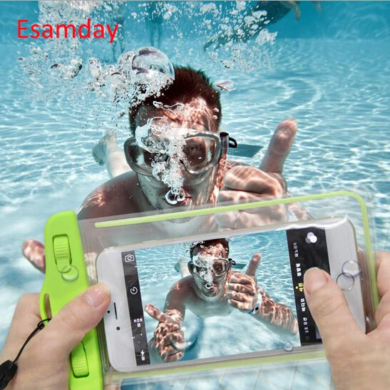 Водонепроницаемый подводный чехол Esamday для iPhone X 6 7 s 7plus 8 8P 5 SE galaxy grand prime s6 s5 huawei