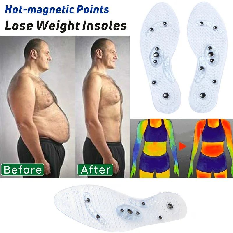 Новинка для мужчин и женщин магнитная терапия стелька ног прозрачный силикон