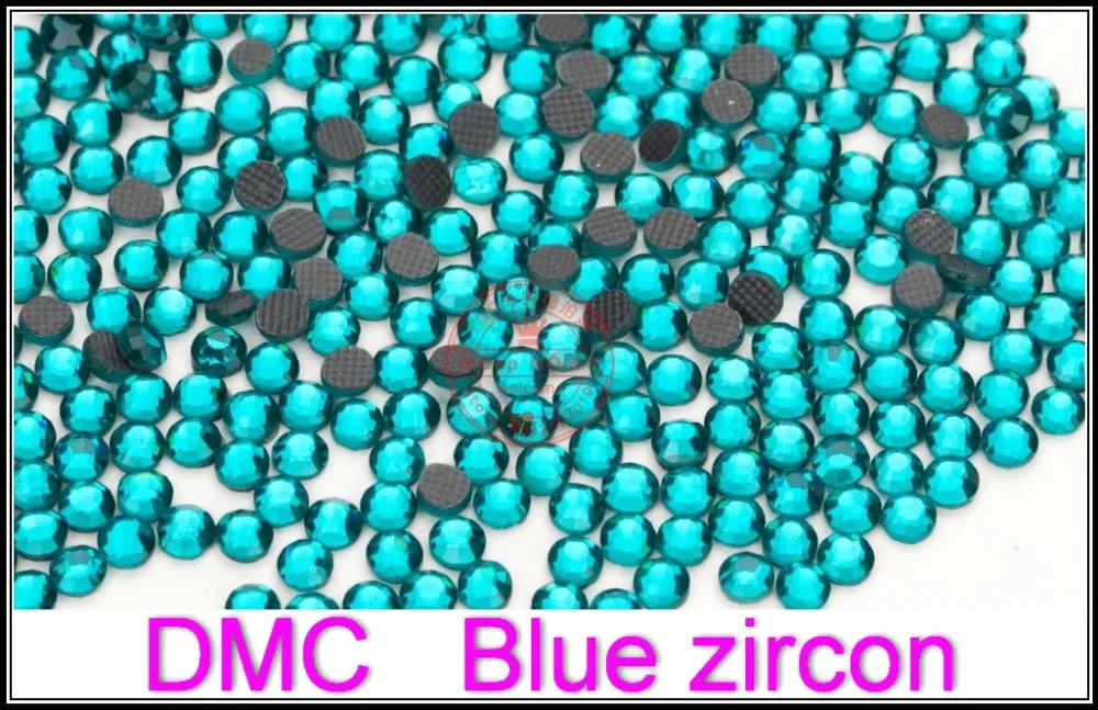 SS6 10 16 20 30 высококачественные синие циркониевые DMC стразы горячей фиксации Стразы