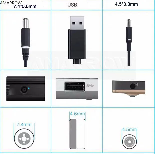 Адаптер для ноутбука, зарядное устройство, источник питания для Dell Latitude D600 D610 D800 D820 E7440 E7240 Vostro 1710 PP36X 19,5 V 3.34A 65W