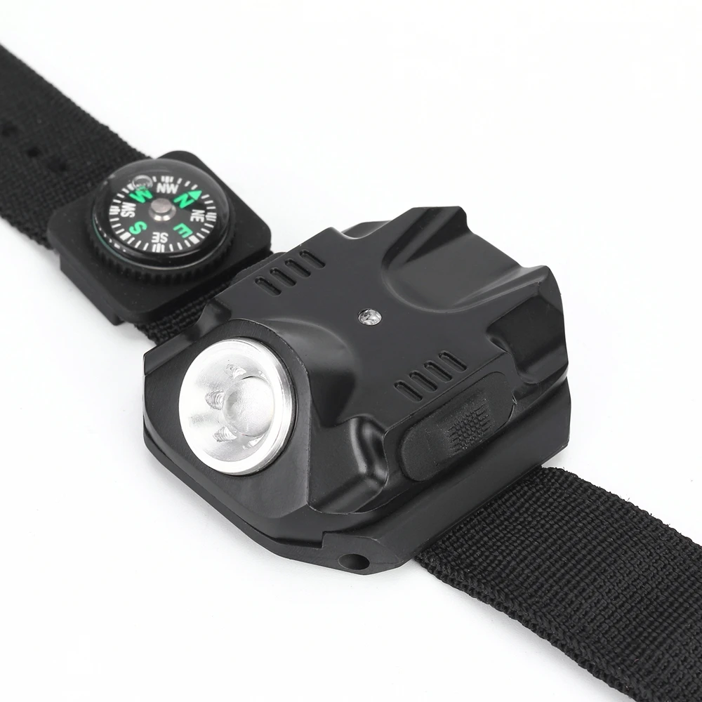 M2211 часы перезаряжаемый портативный фонарик CREE R2 светодиодные наручные USB