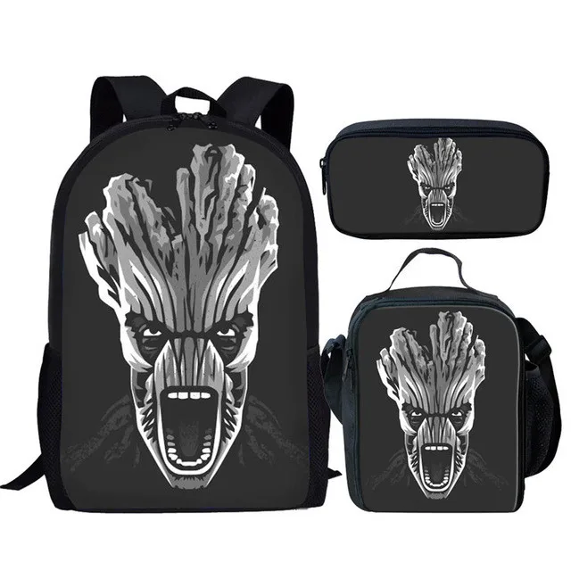 Z3839CGK Jackherelook мультфильм Грут школьные сумки для подростков девочек детей школьного рюкзака 3 шт./компл. Mochila для мальчиков милый школьный рюкзак для детей - Цвет: Z3839CGK