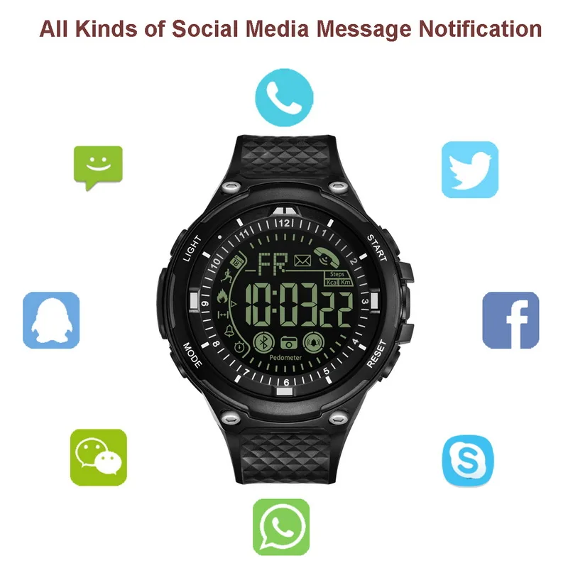 TICCI Мужские Спортивные Bluetooth умные часы Шагомер Smartwatch водостойкий фитнес-трекер