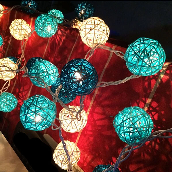 Гирлянда из 20 светодиодных шаров ротанга 2 м|light vase|light covers for fluorescent lightslight night light |