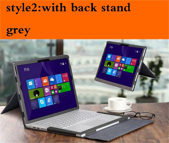 grey stand cover Съемная подставка для ноутбука чехол для microsoft Surface Book 2 13,5 15 дюймов планшет рукав сплит дизайн Обложка для поверхностной книги 2 - Color: grey stand cover
