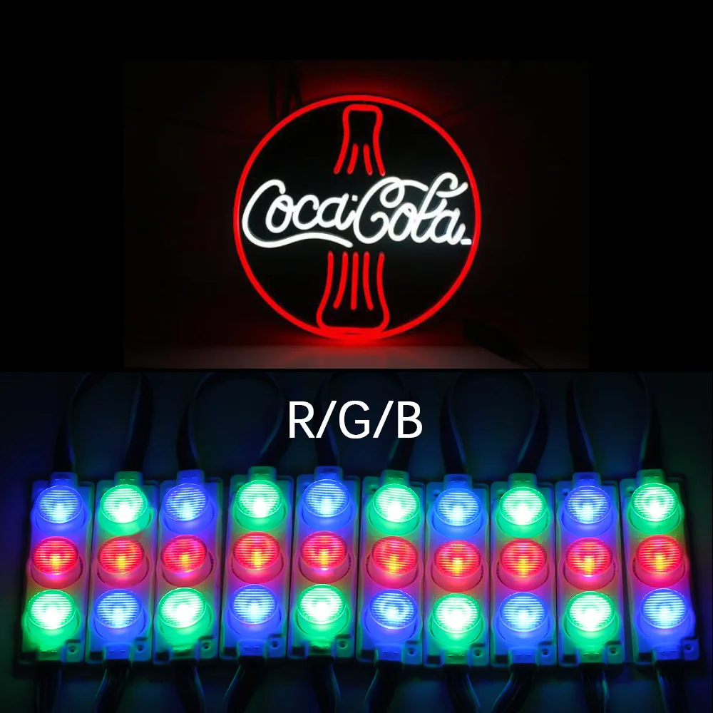 Светодиодный модуль RGB свет 3 светодиода/шт 10 шт./лот R/G/B 3030 светодиодный полоса IP65