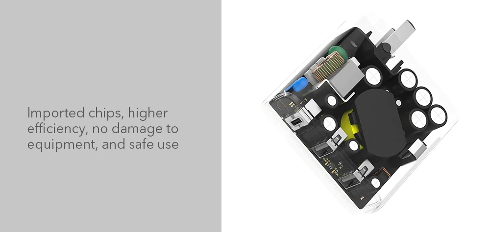 Новейший Xiaomi ZMI USB зарядное устройство 65 Вт 3 порта для Android iOS переключатель умный выход тип-c 45 Вт USB-A 20 Вт Быстрая зарядка с usb-кабелем