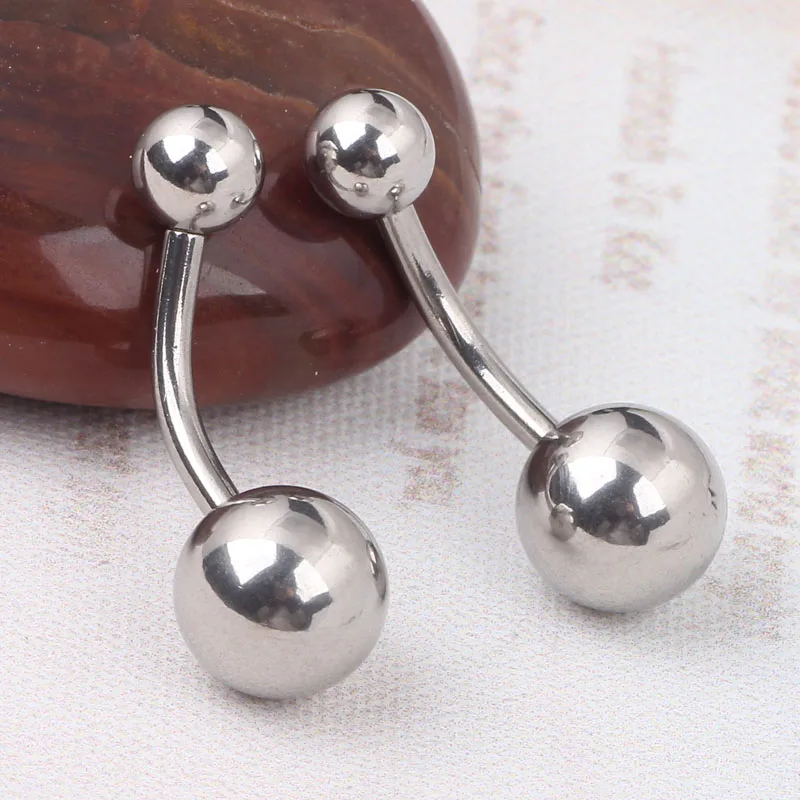 14G Серебряная пупка из нержавеющей стали для кольцо пирсинга 1 6*10*5/8 мм Ювелирные