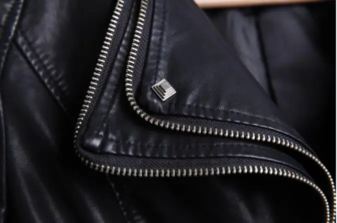 5XL plus size women jacket 2018 fashion Women's new spring and autumn leather rivets Slim motorcycle coats | Женская одежда