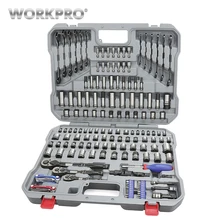 WORKPRO 164 шт. Набор инструментов Набор торцевых ключей ручные инструменты для ремонта автомобиля Набор инструментов Набор торцевых головок трещотка гаечные ключи