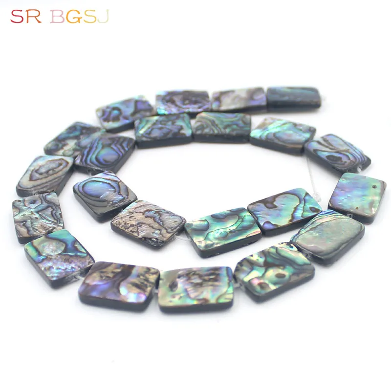 Free Shipping Different Sizes High Quality Rectangle Shape Natural Abalone Shell Jewelry Making Loose Beads 15" | Украшения и