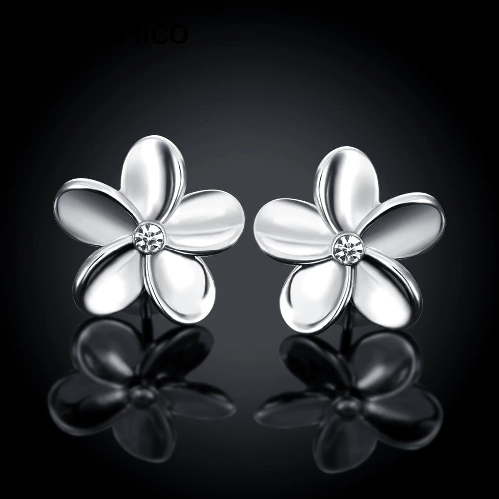 Pendientes flor цветок корейская мода интернет-магазины Индия серьги в виде единорогов