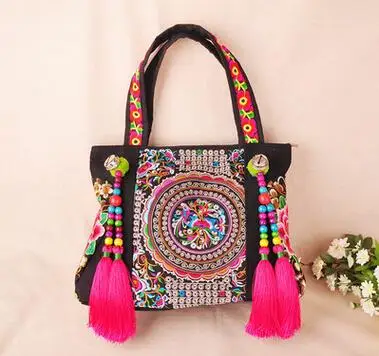 Модная повседневная сумка-тоут с этнической вышивкой! Красивая женская сумка на
