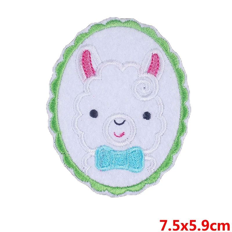 BR3945 Prajna DIY Вышитые нашивки для одежды Железный патч Мультфильм Альпака аппликация значок кактус милый Parches аксессуары для одежды F - Цвет: BR3945