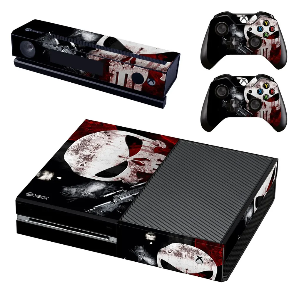Наклейка для Xbox One и Kinect и 2 контроллера для Xbox One Skin sticker-The Punisher