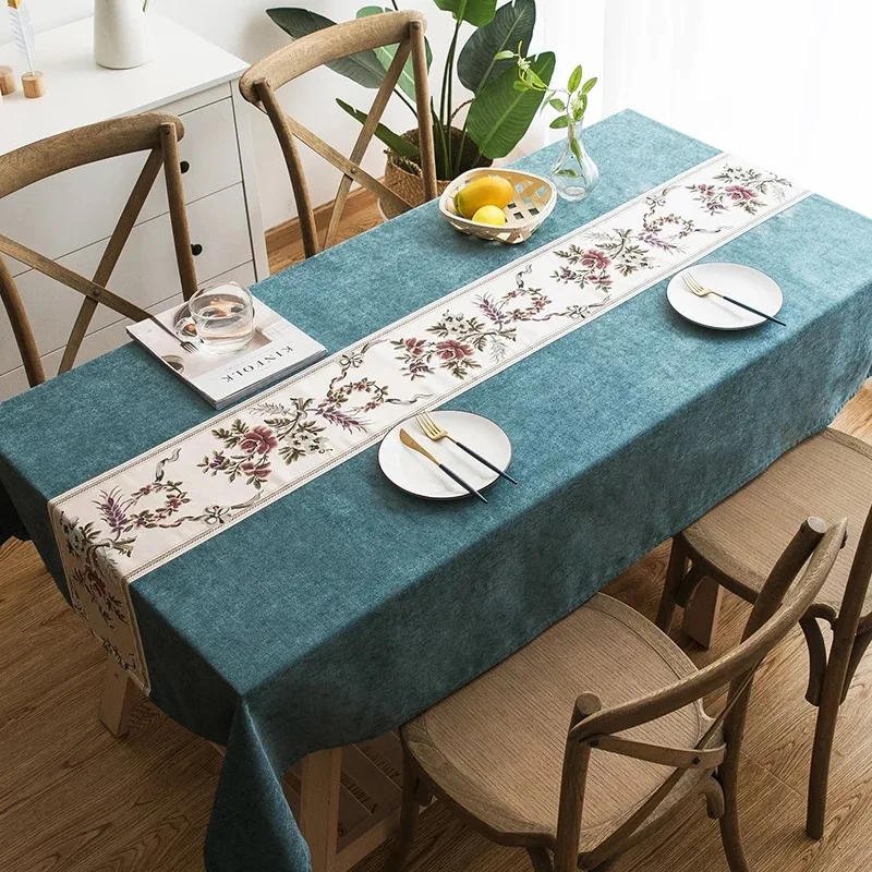 Coffee Table Desk Cover Round Rectangle Tablecloths with Flower Pattern | Дом и сад