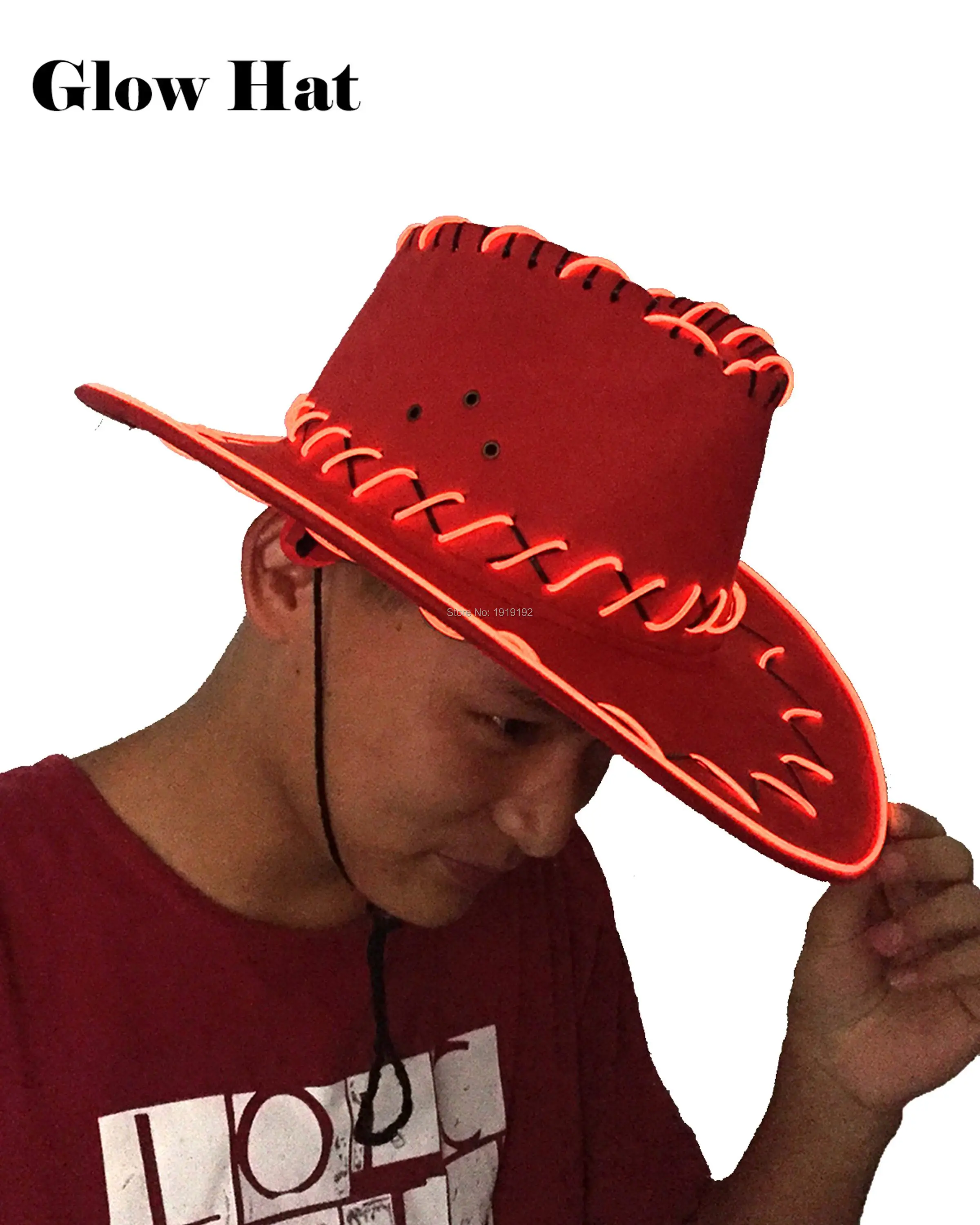 Горячая Распродажа мигающая мужская Ковбойская шляпа со светодиодами