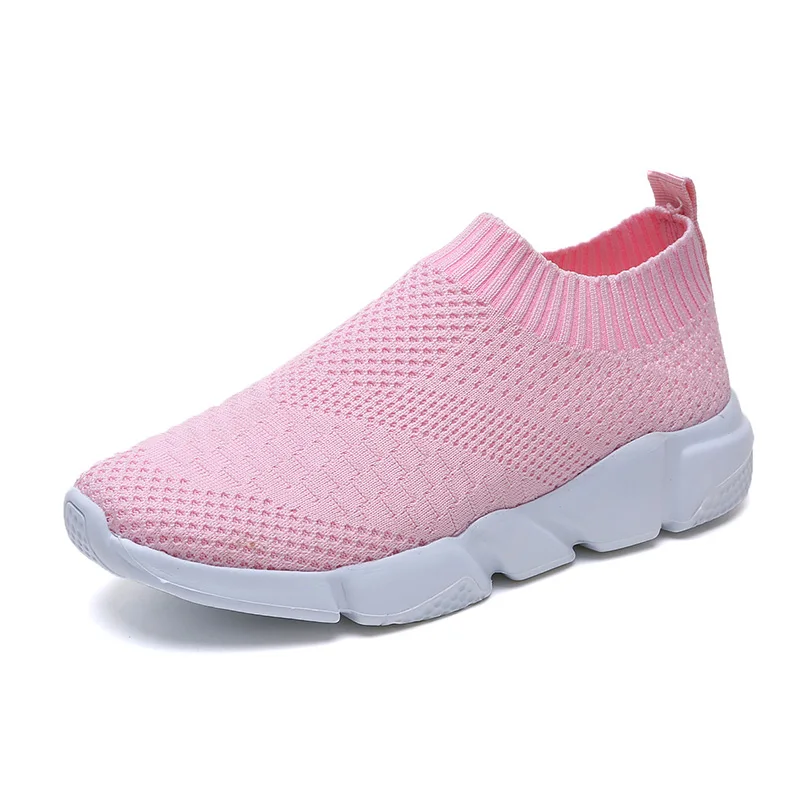 Pink A Женские розовые кроссовки с сеткой, дышащая женская обувь, zapatillas deporte mujer, Размеры 35-44 - Цвет: Pink A