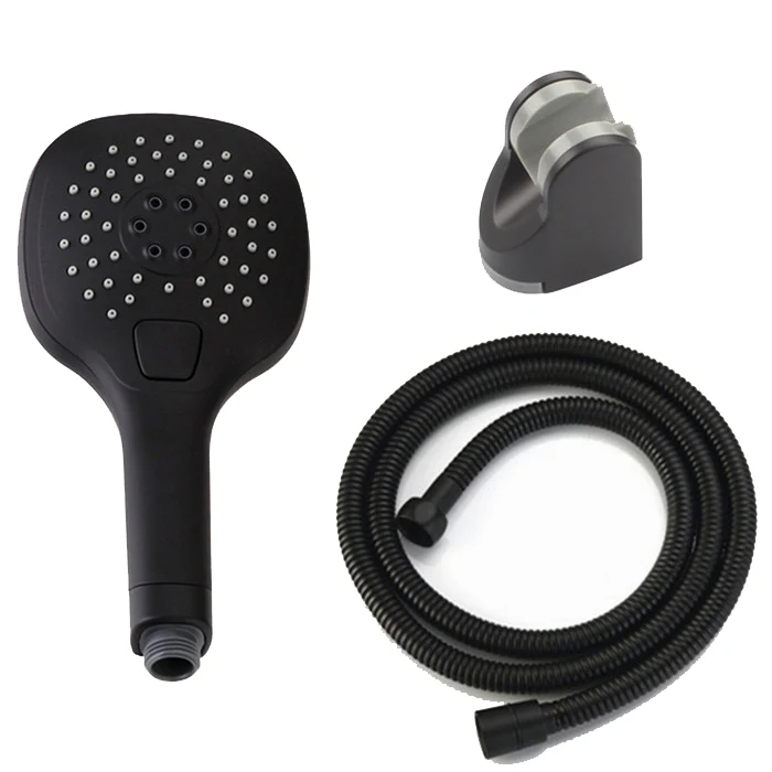 Роскошная Черная душевая лейка 3 функции съемный ручной спрей для дождя набор
