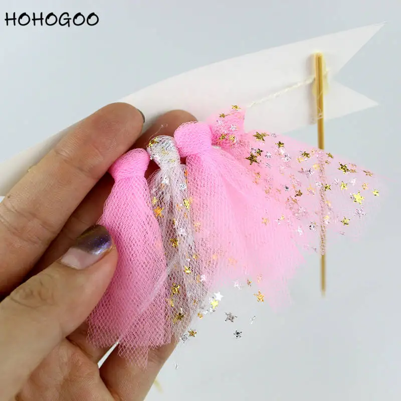 HOHOGOO 3 шт./компл. письмо с днем рождения торт Топпер бумага Baby Shower для именинного