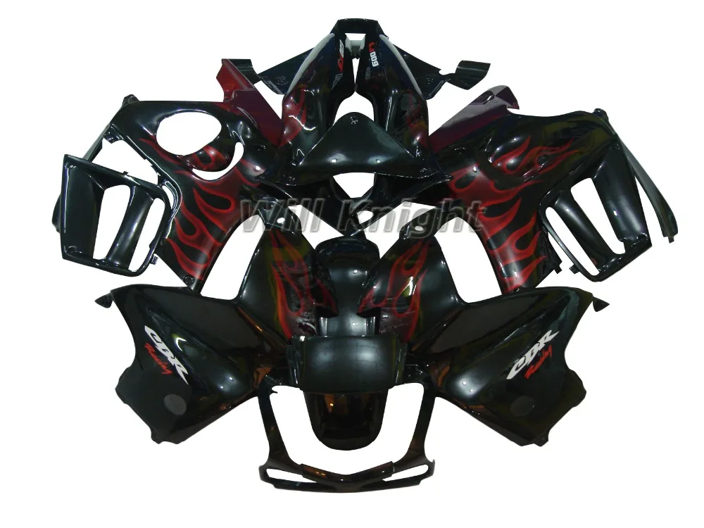 АБС-Пластик CBR Гонки Красный Пламя Обтекателя Kit Кузов Комплект Для HONDA CBR600F3 ЦБ РФ