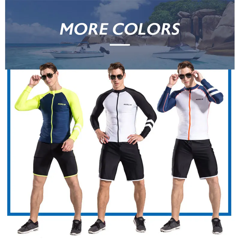 Hisea мужские Гидрокостюмы мокрого типа разделяющаяся накладка с длинным рукавом 0