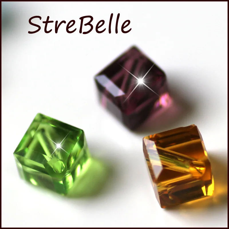 StreBelle 100 шт./пакет 6x6 мм 2020 Новые поступления крест отверстие AAA Стеклянные