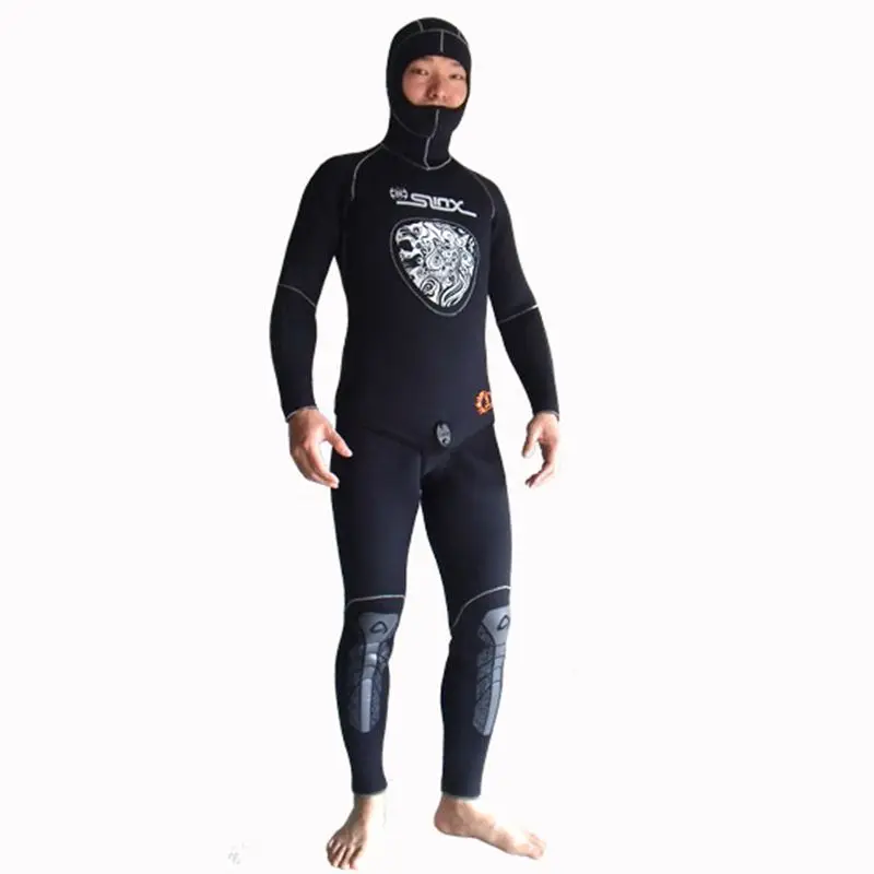 Неопреновый гидрокостюм 5 мм новый дизайн комплект из 2 предметов с крышкой и