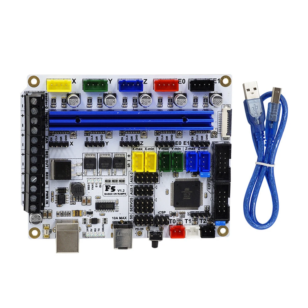 Материнская плата F5 V1.2 для 3D принтера совместимая с Ramps1.4|Детали и аксессуары