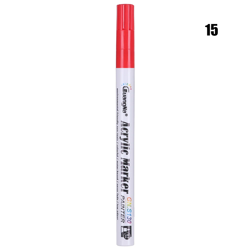 15 18 Color Metallic Micron Pen Detailed Marking Color Metal Marker For Album Black Paper Drawing School Art Supplies Paint Pens - Цвет: 15