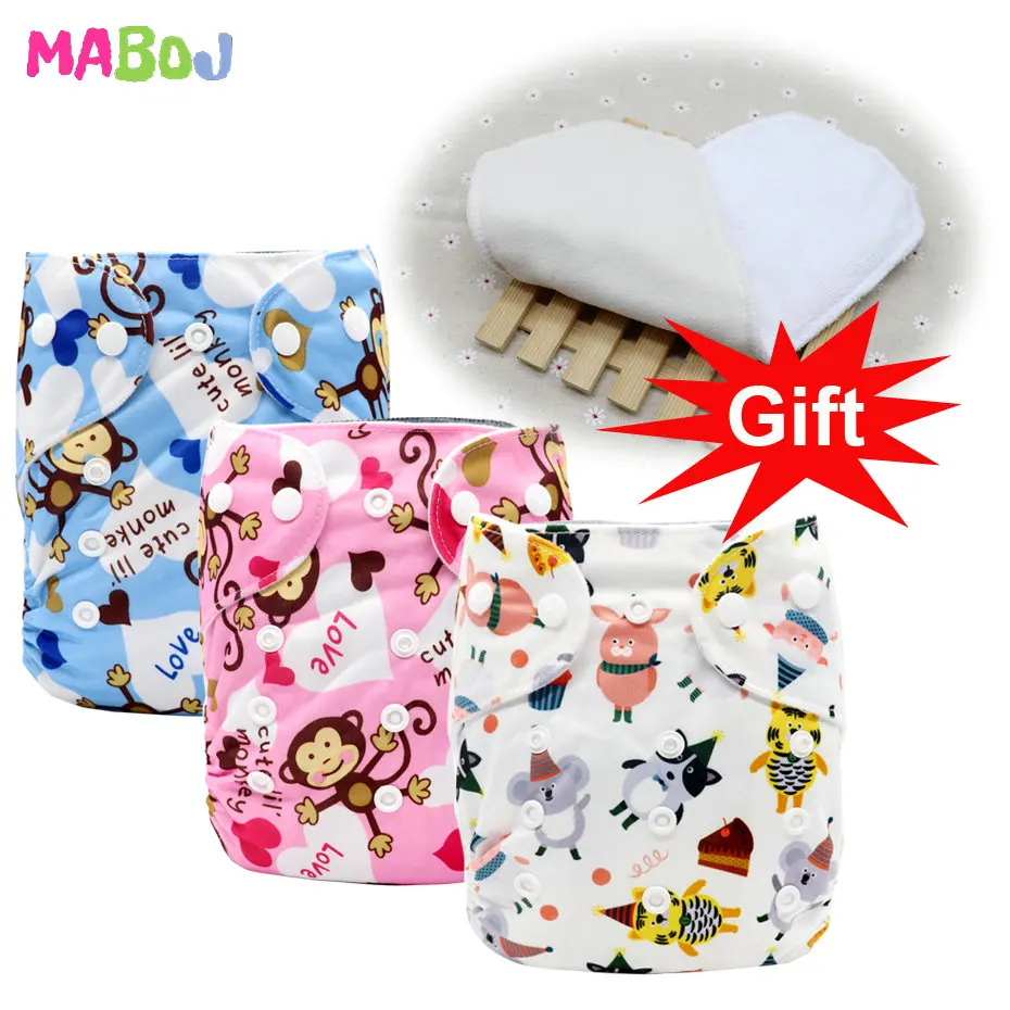 PD5-4-8-1 MABOJ Cloth Diapers Baby Pocket Cloth Diaper One Size Waterproof Nappy Reusable Cloth Nappies Set Washable Wholesale New - Цвет: PD5-4-8-1