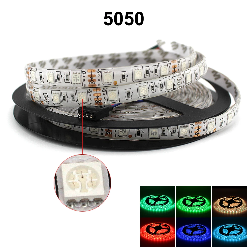 20 м 5050 RGB WIFI контроллер Светодиодная лента 5 10 15 60led/м Водонепроницаемая Неоновая