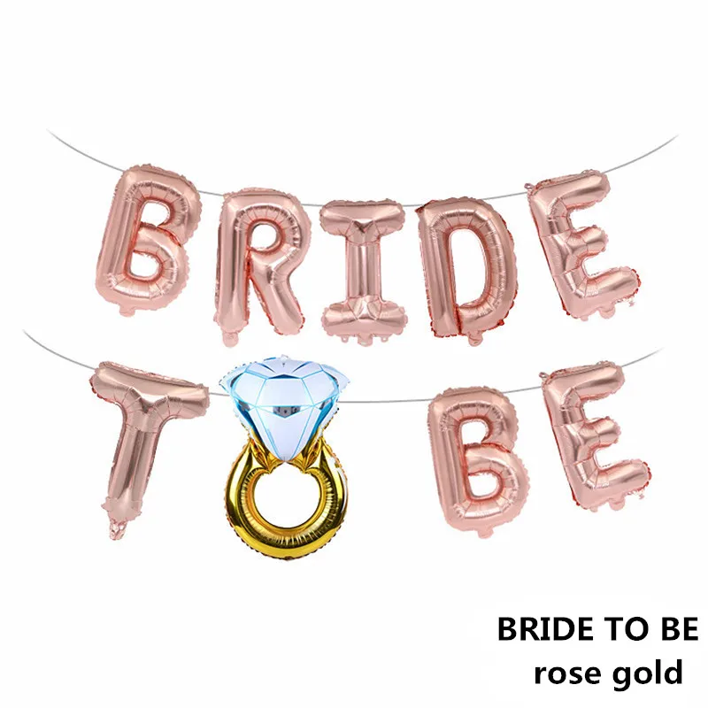 Bride to be rosegold Свадебные украшения с буквенным фольгой шар Mr Mrs свадебный душ Команда Невесты быть воздушный шар Декор курица вечерние принадлежности для вечеринки-девичника - Цвет: Bride to be rosegold