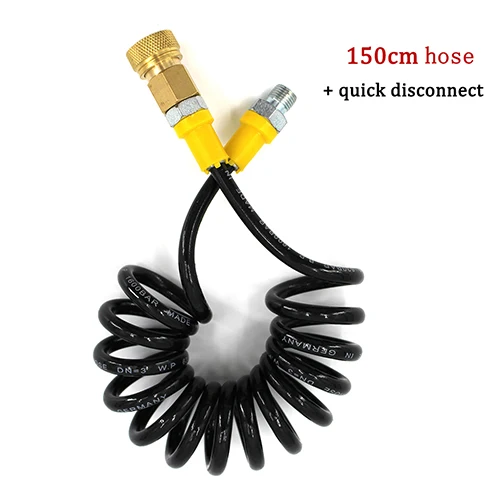 150cm hose with QDx1 150 см длинный нейлоновый шланг PCP Airforce пейнтбольное пневматическое устройство M10x1 Мужская резьба шланг высокого давления разъем из углеродистой стали 30 мпа - Цвет: 150cm hose with QDx1