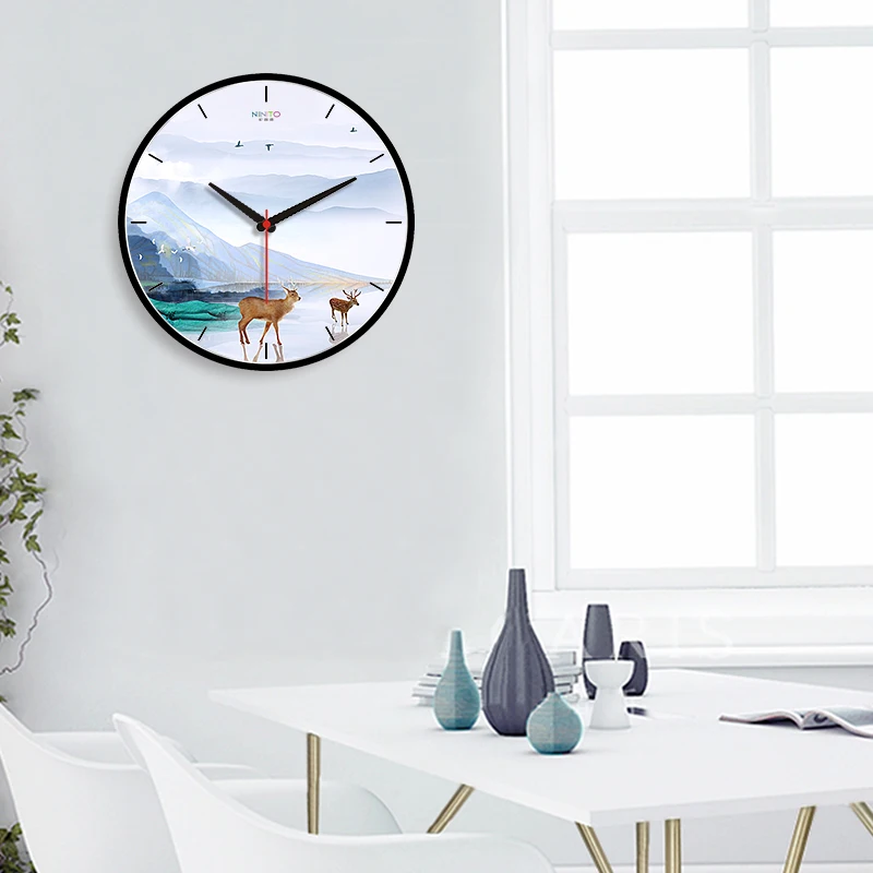 2019 настенные часы деревянные креативные бесшумные с животными для кухни