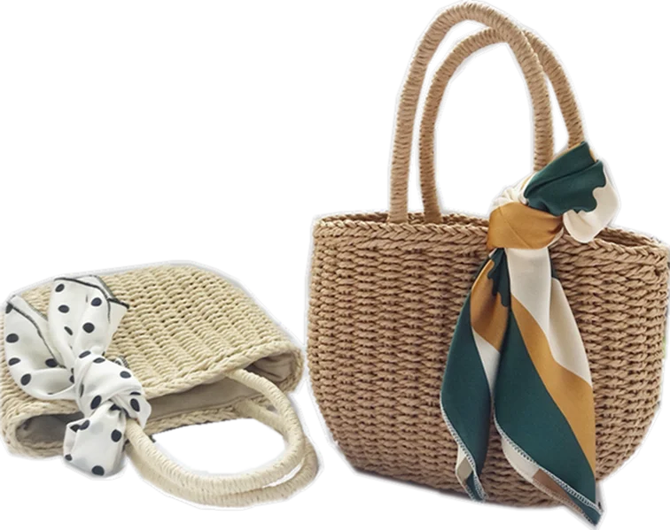 Ins ручной тканые Для Женщин соломенные сумки Повседневное ротанга верхней