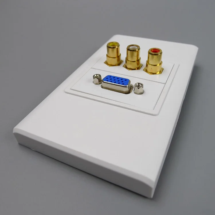 120X70 VGA и 3RCA AV гнездовая к женскому настенная пластина | Электроника