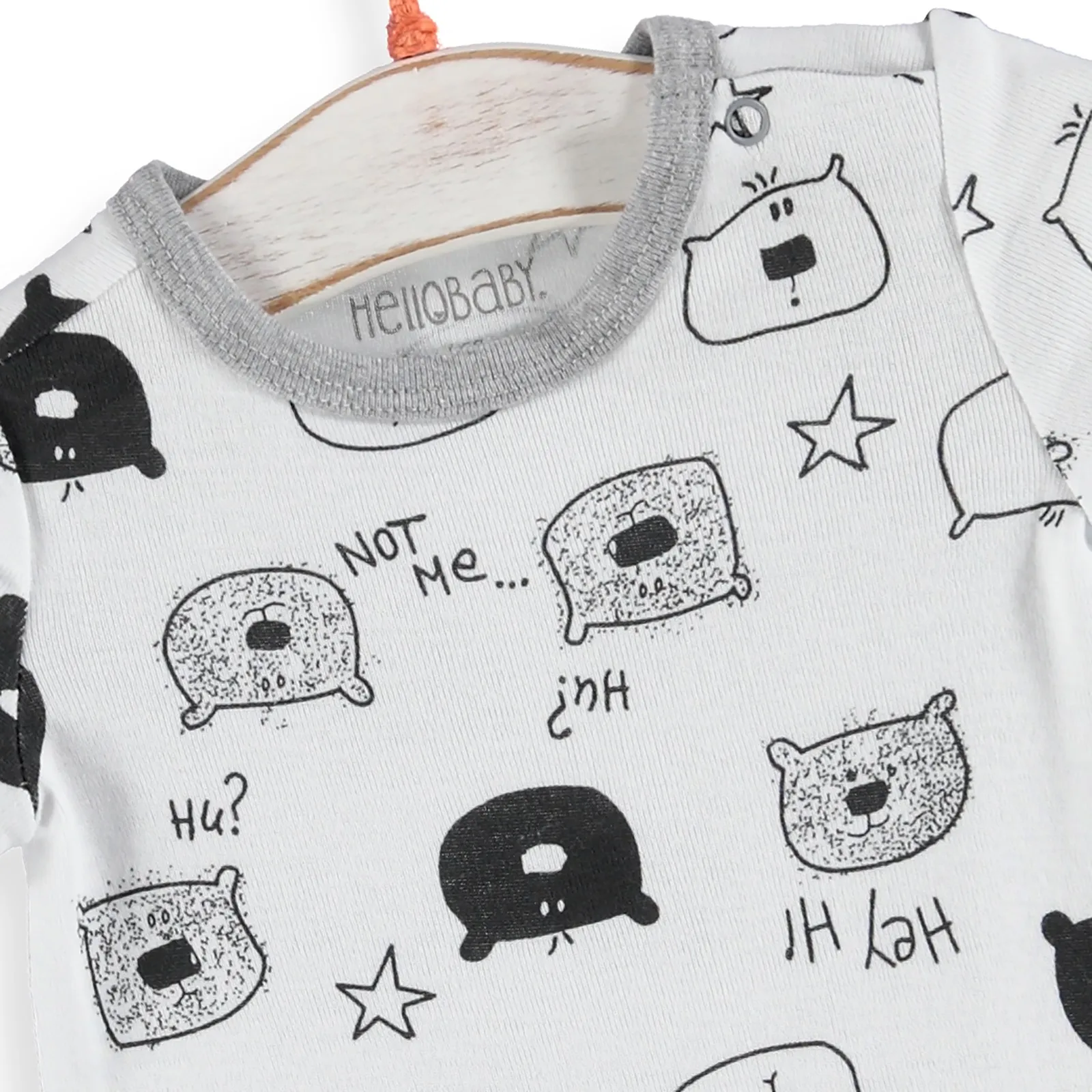 HelloBaby боди с короткими рукавами и принтом плюшевого мишки| |