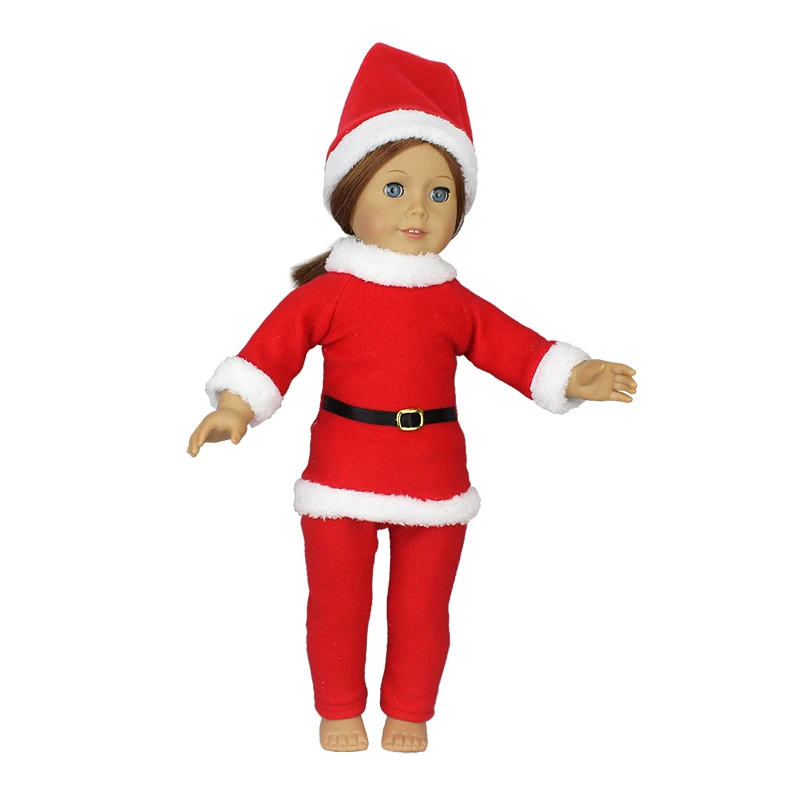 3 шт. В 1 мода Рождественский Костюм Для 18 Дюймов American Girl Куклы Куклы|18 inch doll clothes|doll